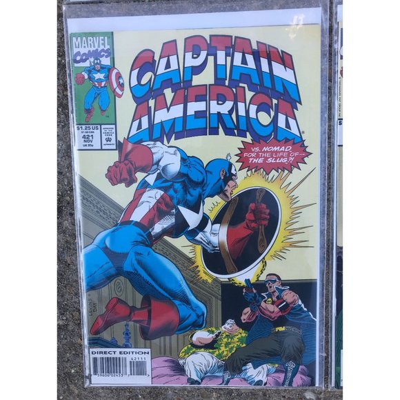 CAPTAIN AMERICA 419, 420, 421, 423 Silver Sable! Viper! Blazing Skull! Namor! VF - Picture 4 of 5